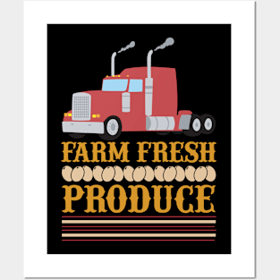 Farm Fresh Produce T Shirt For Women Men Posters and Art